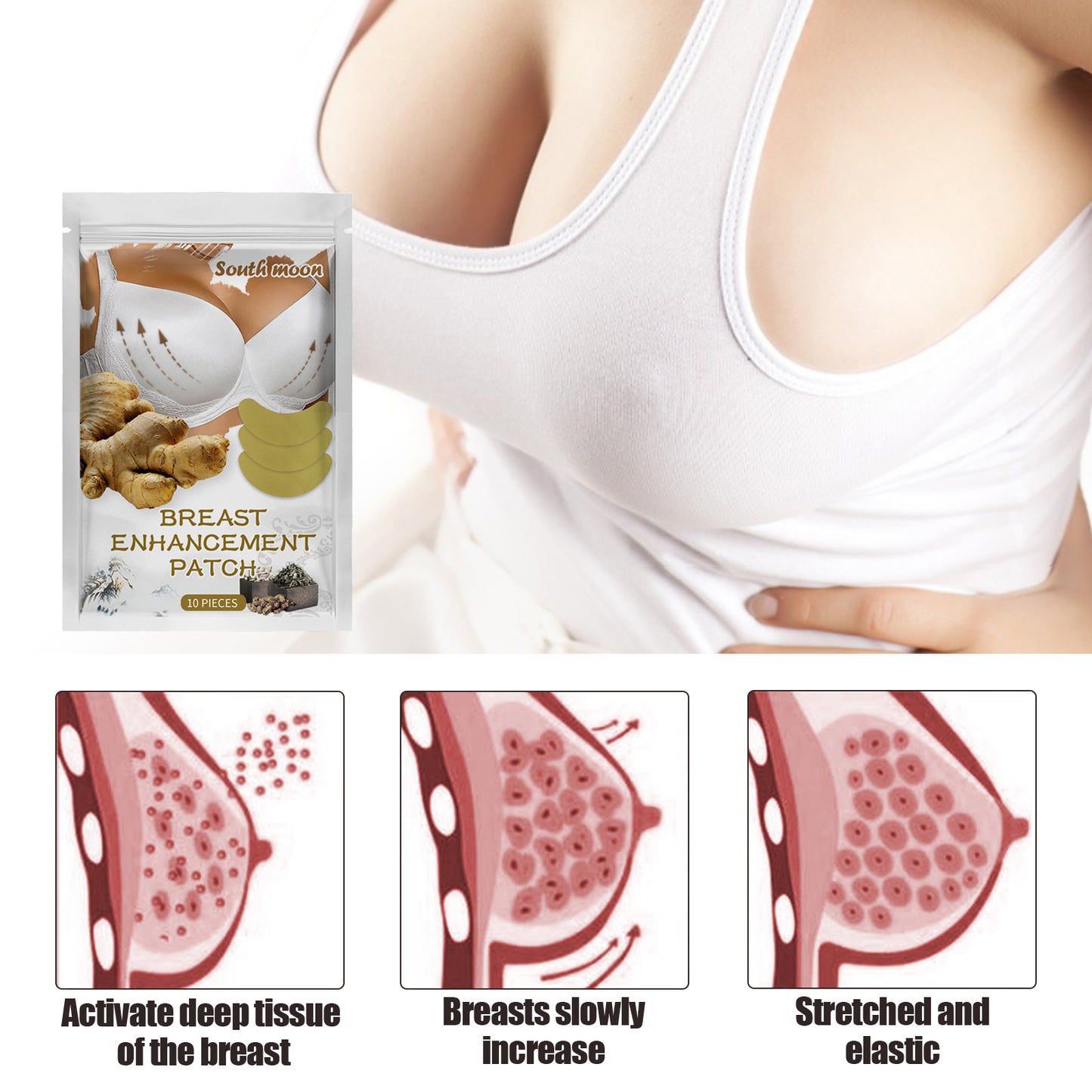 Breast Enhancement Patch, Plump Chest Massage Patch For Firming And Moisturizing Breasts